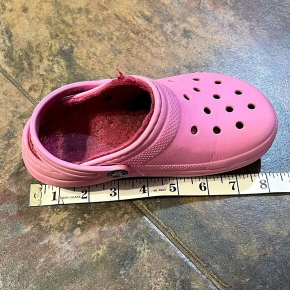 Crocs Pink Lined Slingback Clogs C12 - Picture 10 of 11
